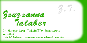 zsuzsanna talaber business card